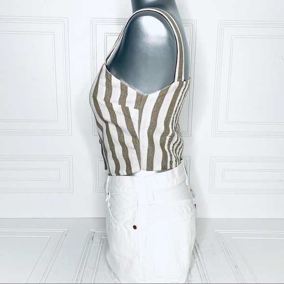 ALLURE CO. off white and tan crop top - Picture 4 of 5